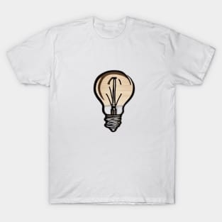 Light Bulb Brown Shadow Silhouette Anime Style Collection No. 429 T-Shirt